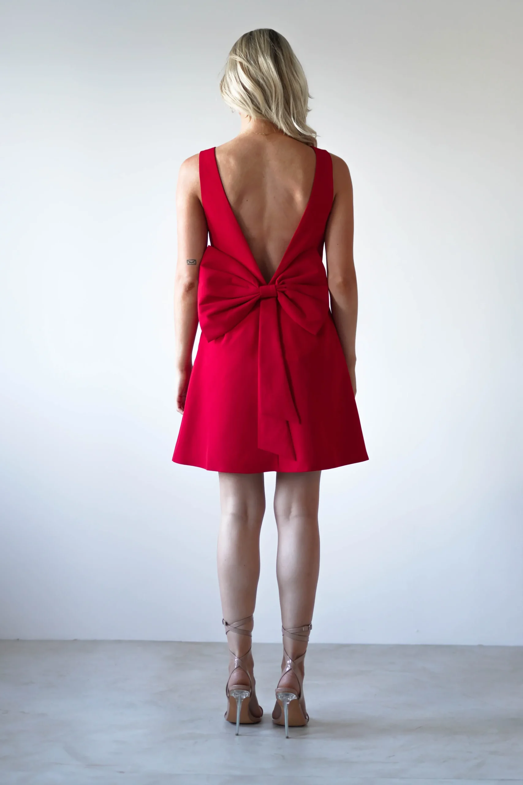 Hot Emmie Bow Back Mini Dress | Red Kleider In Minilänge|Minikleider