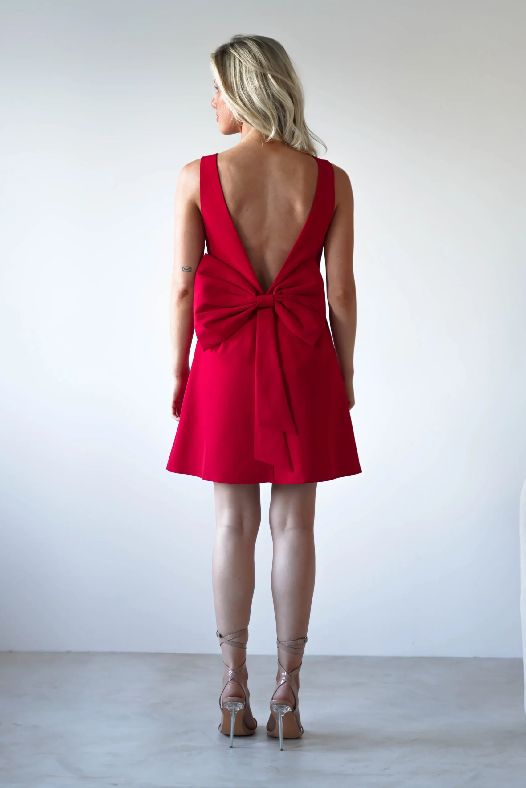 Hot Emmie Bow Back Mini Dress | Red Kleider In Minilänge|Minikleider