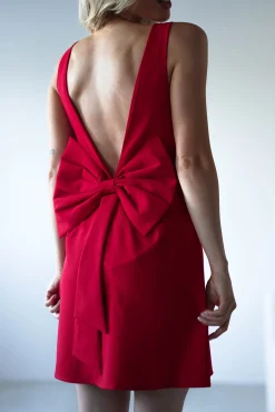 Hot Emmie Bow Back Mini Dress | Red Kleider In Minilänge|Minikleider