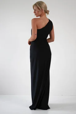 Outlet Giordana Jersey Bodycon Maxi Dress | Black Lange Kleider|Maxikleider