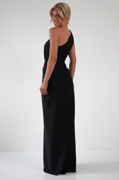 Outlet Giordana Jersey Bodycon Maxi Dress | Black Lange Kleider|Maxikleider