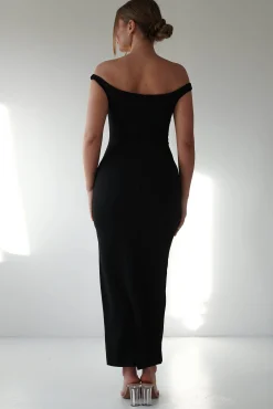 Sale Glenda Contrast Bodycon Midaxi | Black Lange Kleider|Maxikleider