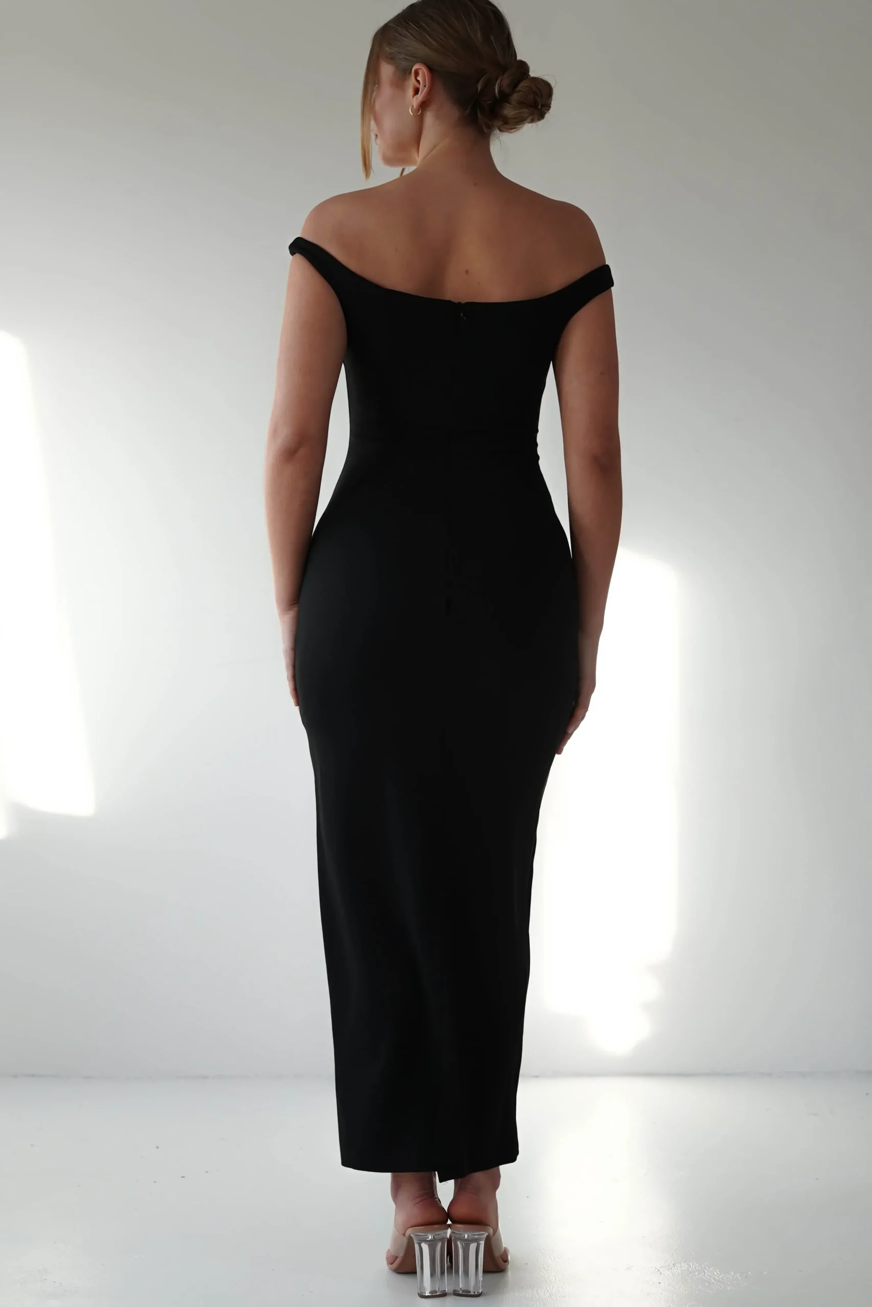 Sale Glenda Contrast Bodycon Midaxi | Black Lange Kleider|Maxikleider