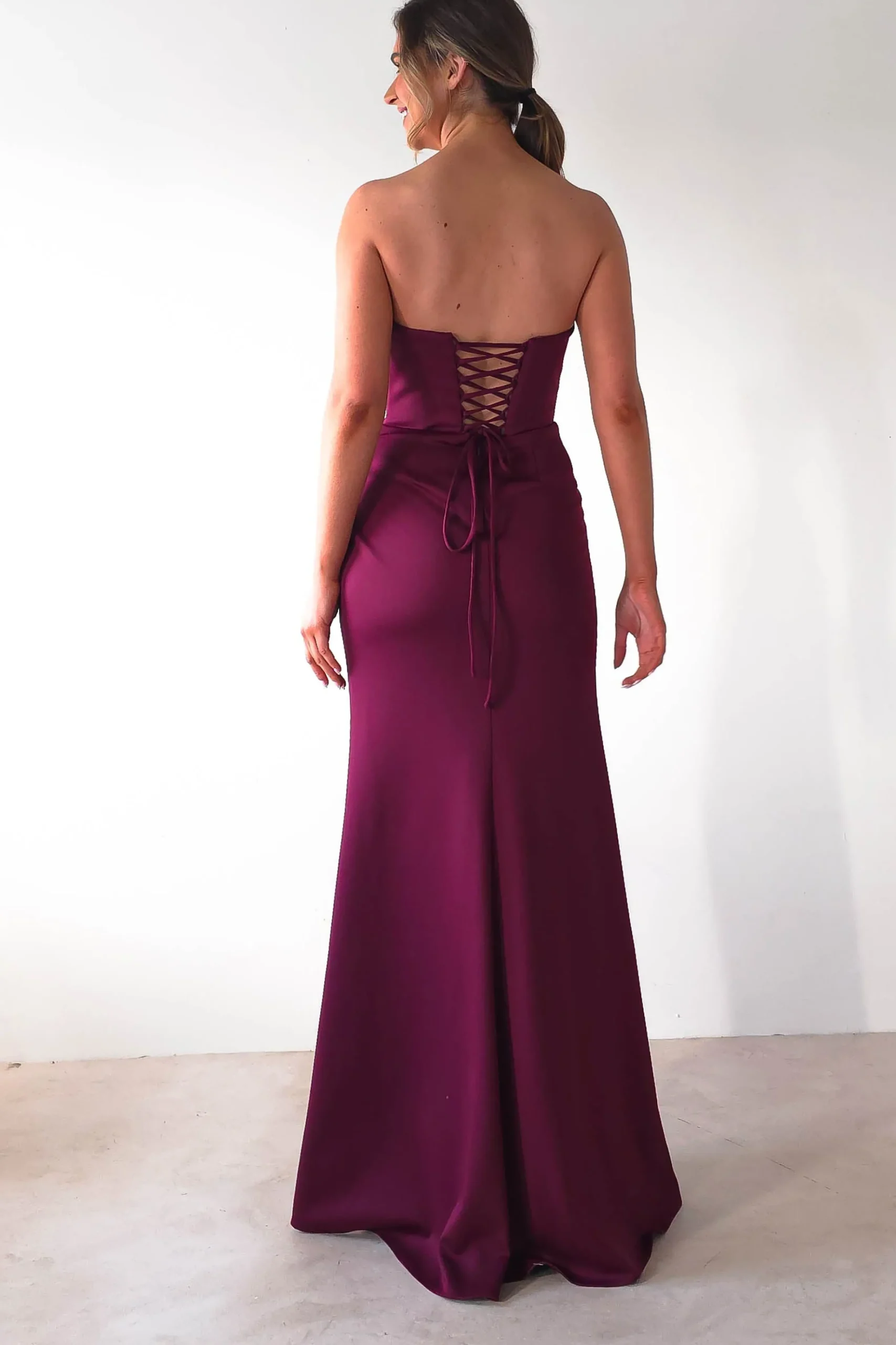 Outlet Grasie Bodycon Strapless Gown | Wine Kleider Für Besondere Anlässe|Sommerkleider