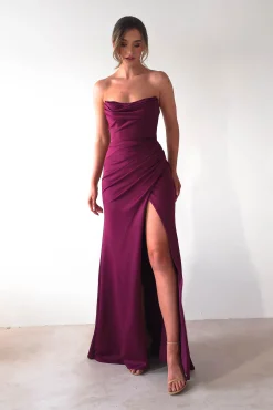 Outlet Grasie Bodycon Strapless Gown | Wine Kleider Für Besondere Anlässe|Sommerkleider
