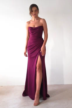 Outlet Grasie Bodycon Strapless Gown | Wine Kleider Für Besondere Anlässe|Sommerkleider