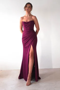 Outlet Grasie Bodycon Strapless Gown | Wine Kleider Für Besondere Anlässe|Sommerkleider