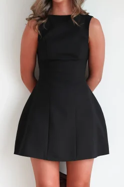 Hot Hannah Structured Mini Dress | Black Kleider In Minilänge|Minikleider