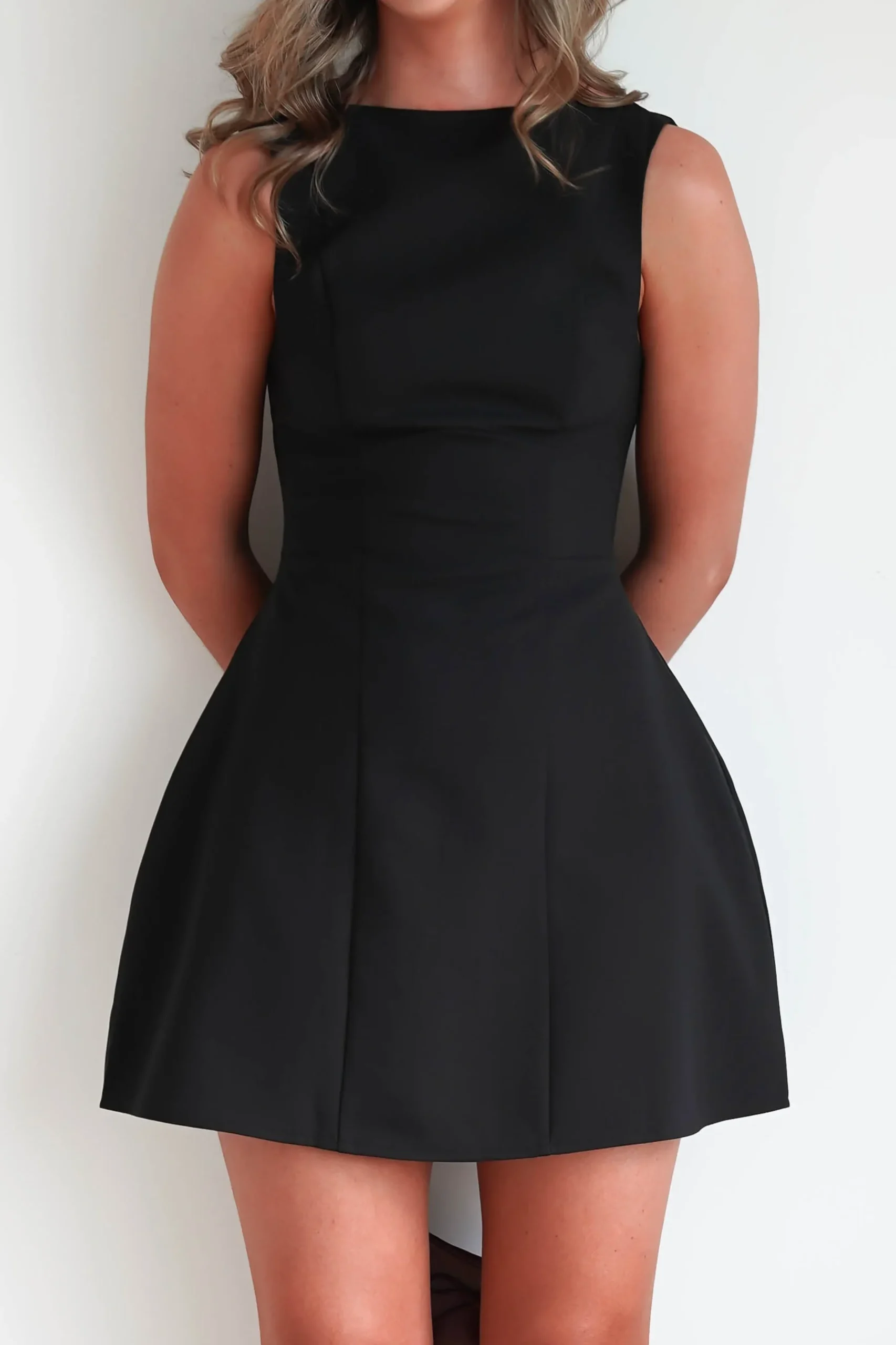 Hot Hannah Structured Mini Dress | Black Kleider In Minilänge|Minikleider