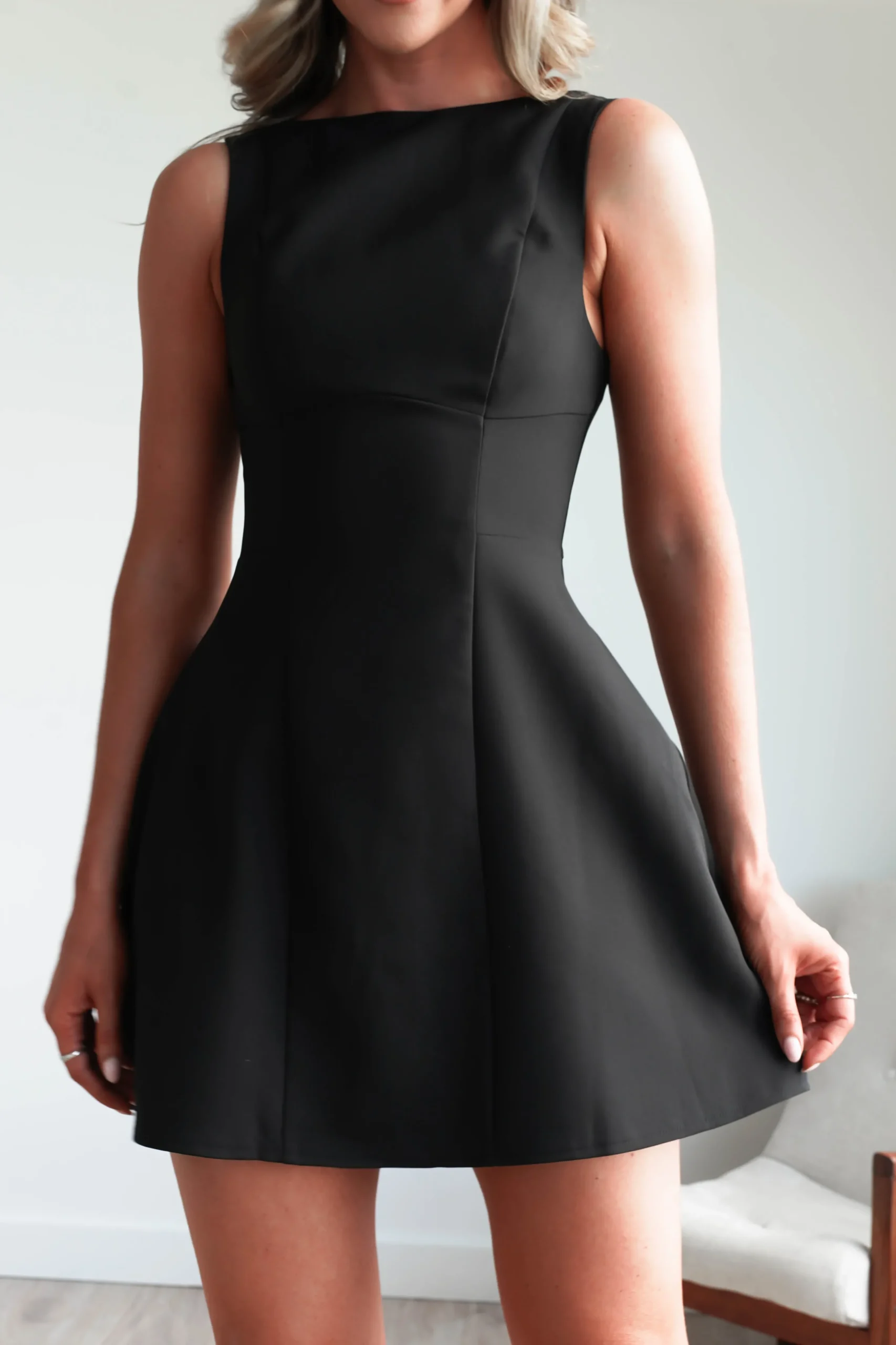 Hot Hannah Structured Mini Dress | Black Kleider In Minilänge|Minikleider