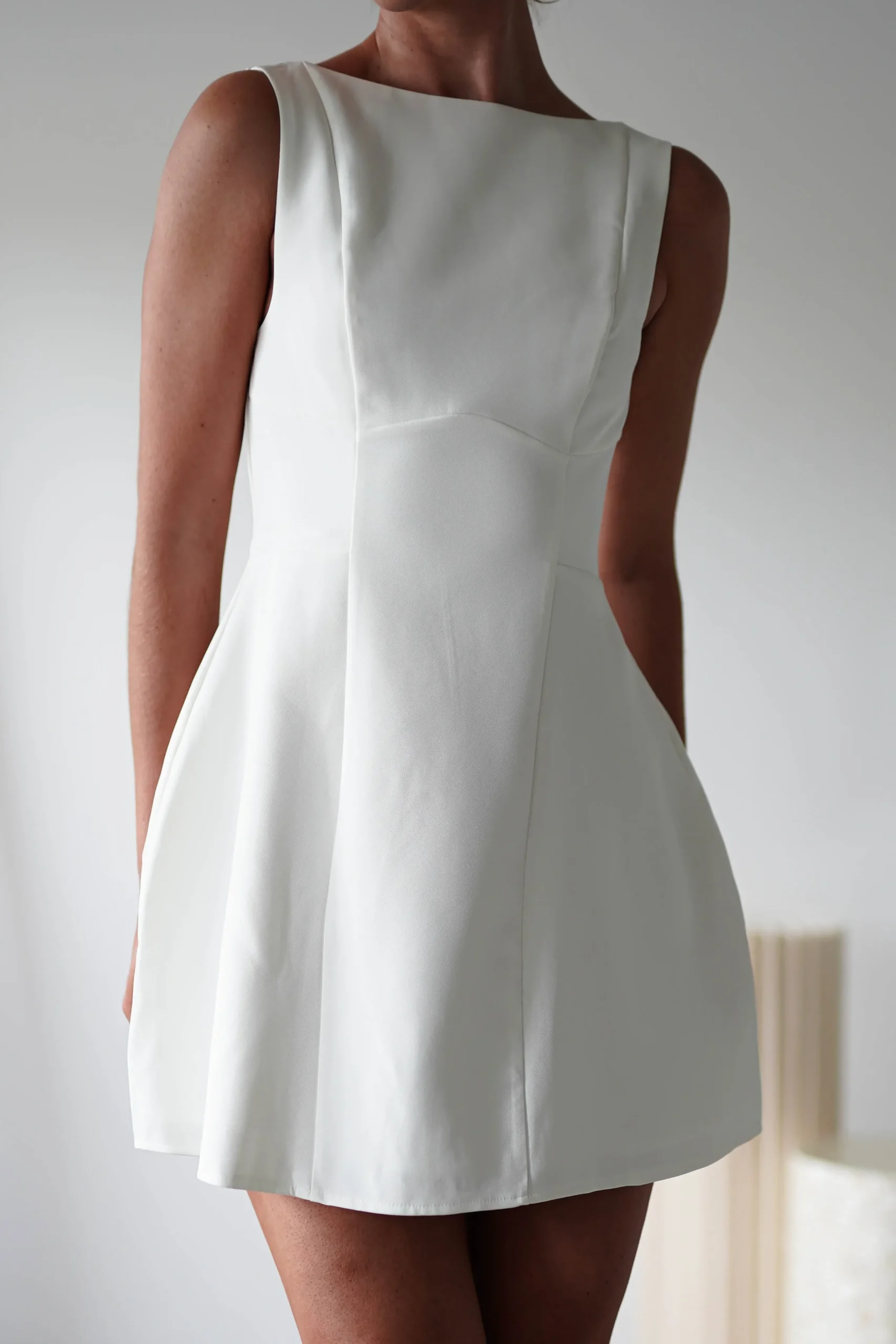 Discount Hannah Structured Mini Dress | White Kleider In Minilänge|Minikleider