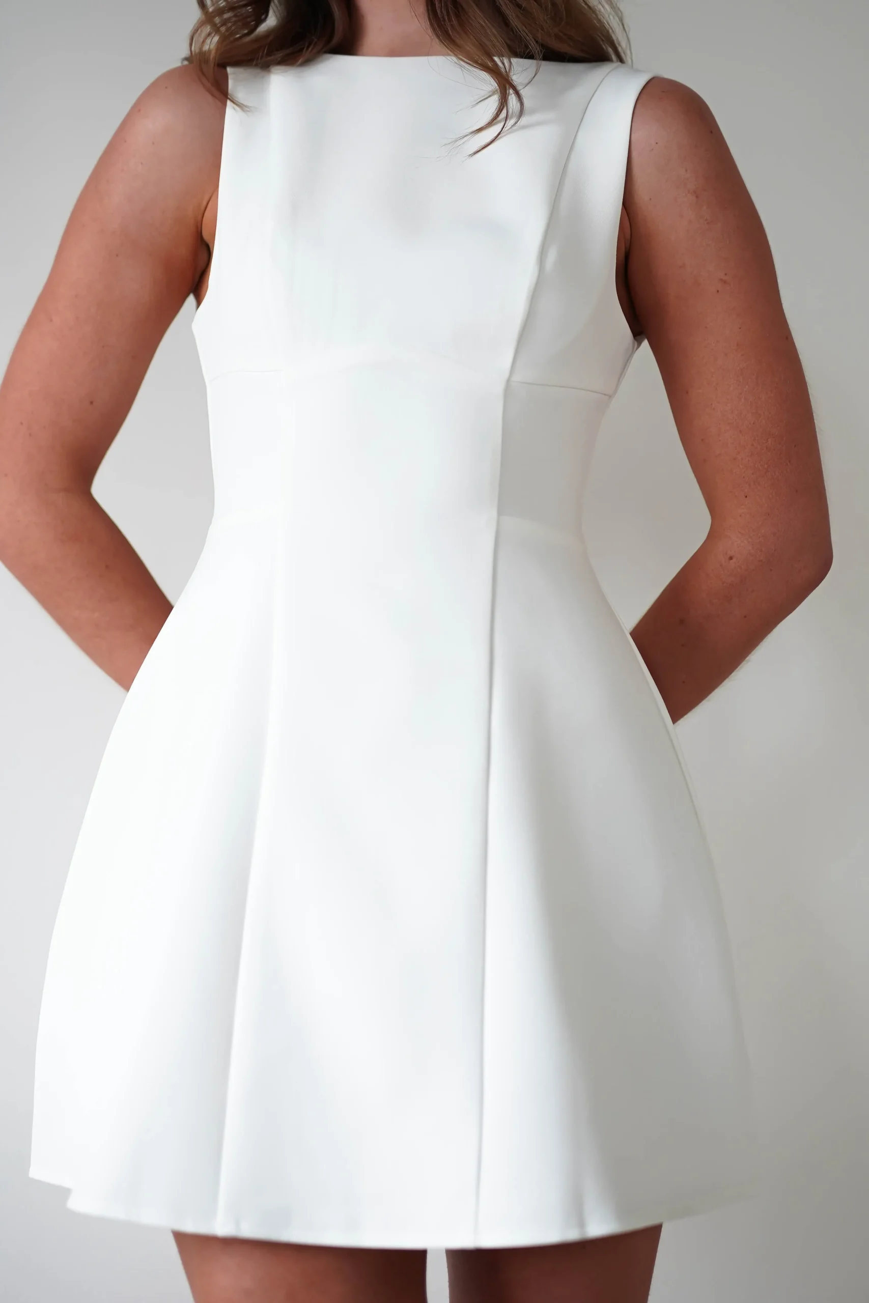 Discount Hannah Structured Mini Dress | White Kleider In Minilänge|Minikleider