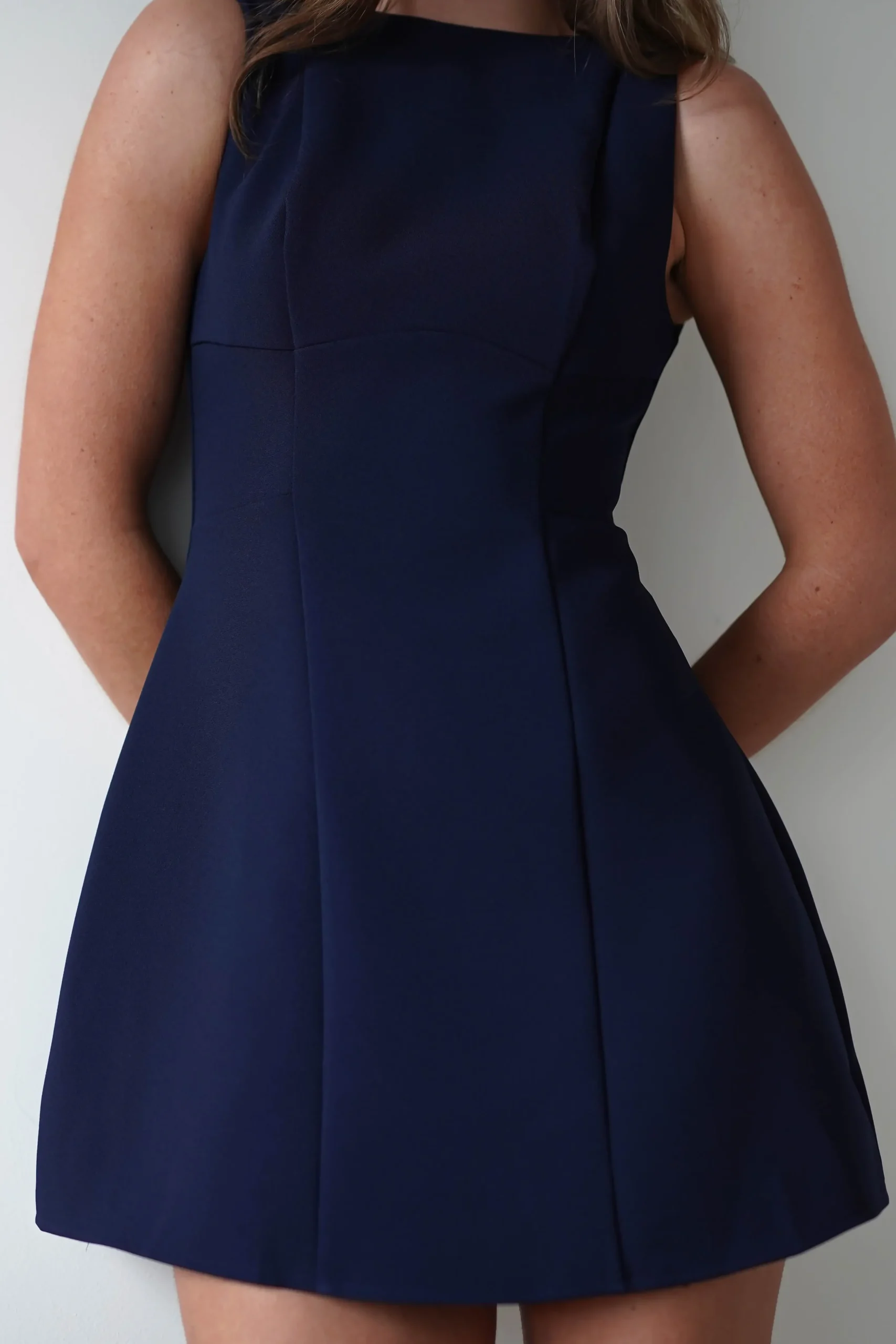 New Hannah Structured Mini Dress | Navy Kleider In Minilänge|Minikleider