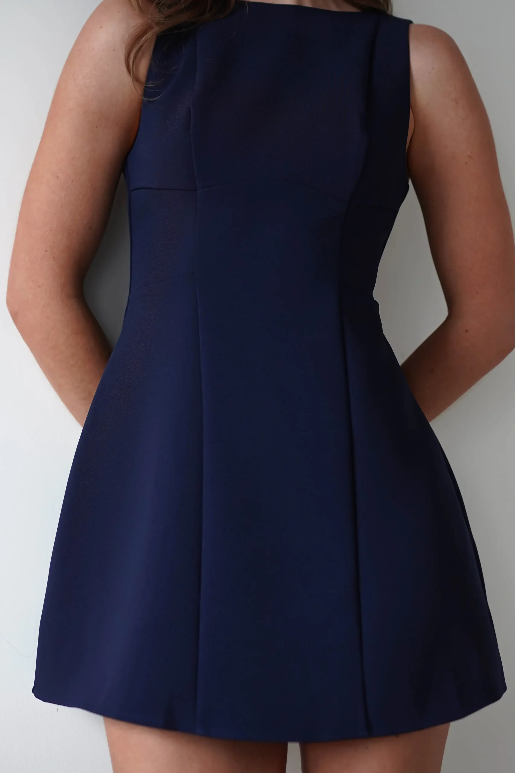 New Hannah Structured Mini Dress | Navy Kleider In Minilänge|Minikleider