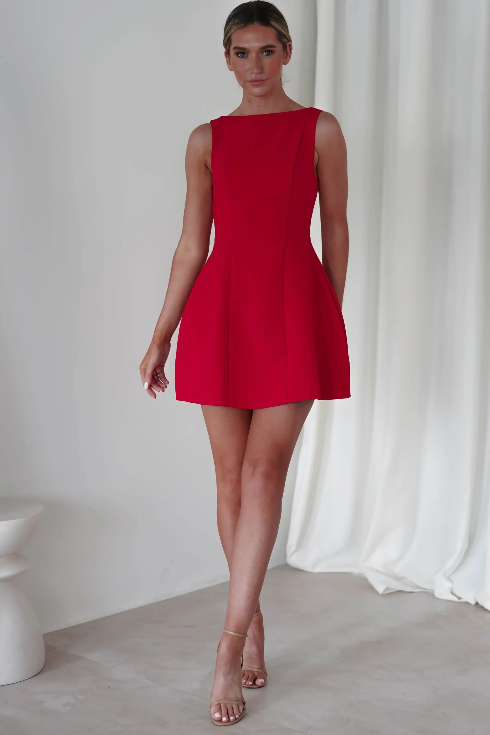 Sale Hannah Structured Mini Dress | Red Kleider In Minilänge|Minikleider