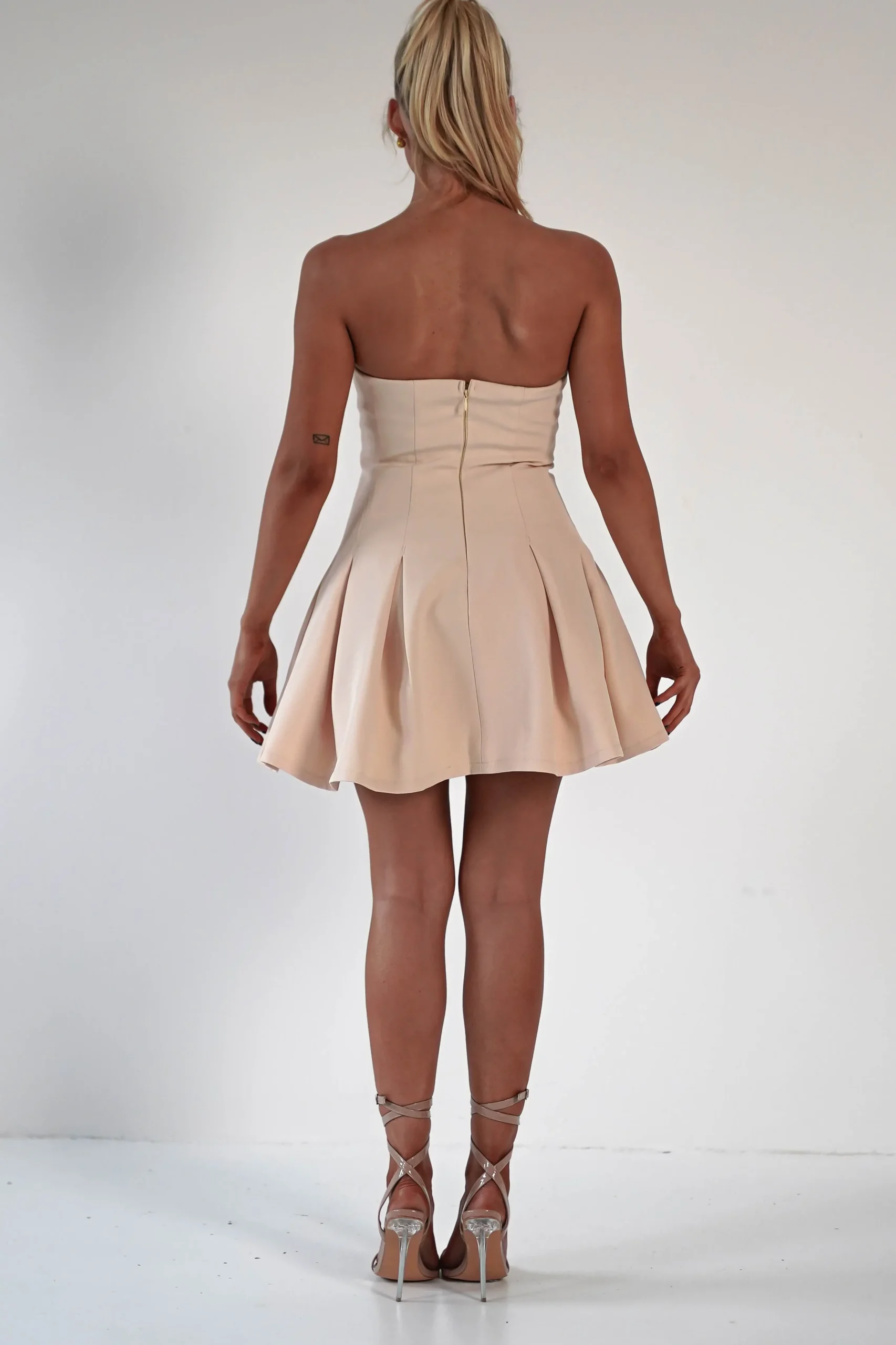 Online Harper Pleated Mini Dress | Apricot Cream Kleider In Minilänge|Minikleider