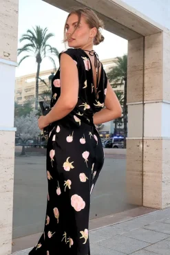 Online Hazel Soft Floral Maxi Dress | Black Lange Kleider|Maxikleider
