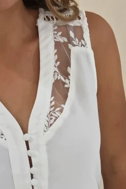 Sale Hermie Lace Blouse | Ivory Oberteile|Sommerkleider
