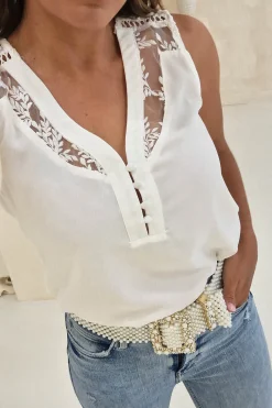 Sale Hermie Lace Blouse | Ivory Oberteile|Sommerkleider
