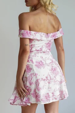 New Hollie Floral Mini Dress | Pink Print Kleider In Minilänge|Minikleider