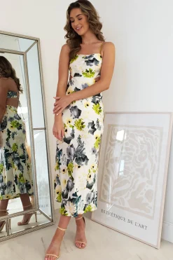 New Jaylani Floral Midi Dress | Mixed Print Mittellange Kleider|Midi-kleider