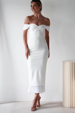 Fashion Jennifer Bodycon Midi Dress | White Lange Kleider|Maxikleider
