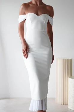Fashion Jennifer Bodycon Midi Dress | White Lange Kleider|Maxikleider