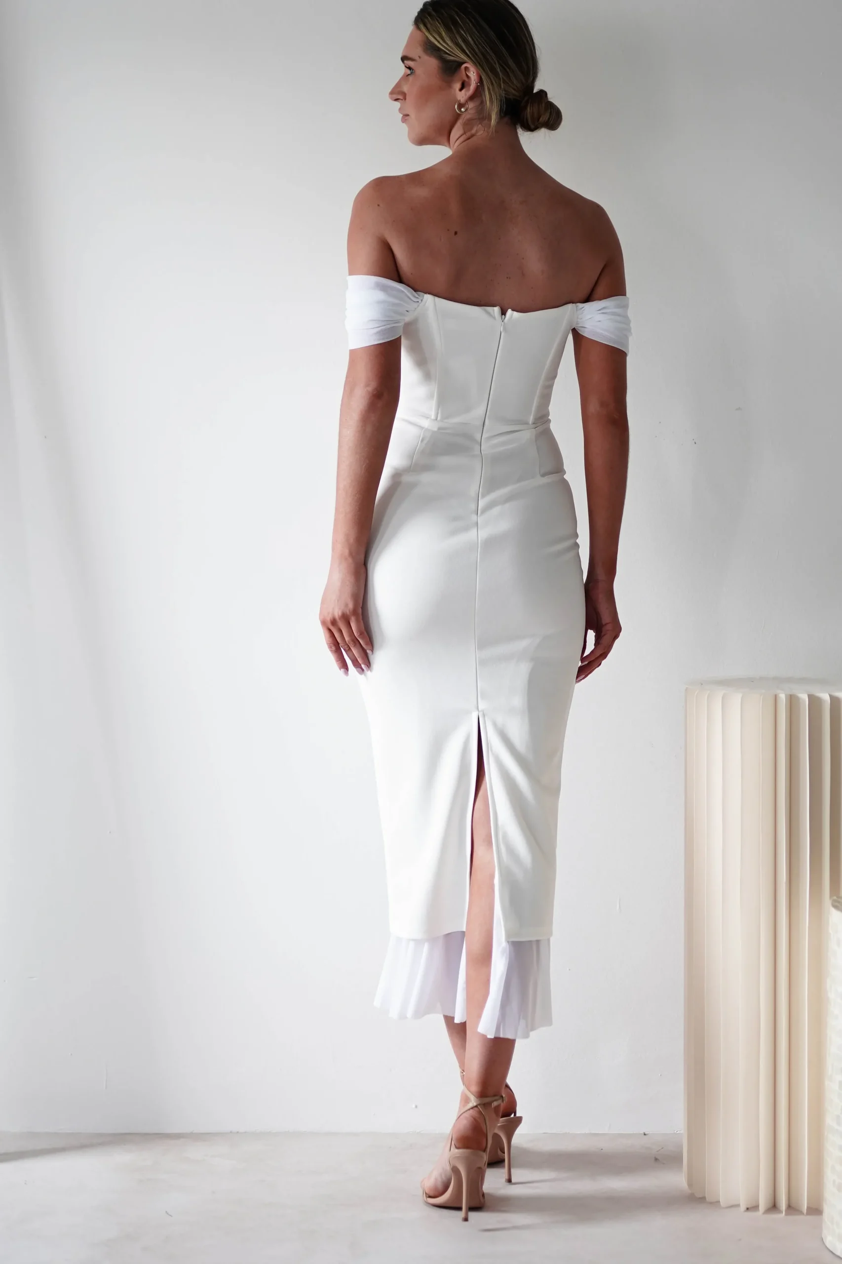 Fashion Jennifer Bodycon Midi Dress | White Lange Kleider|Maxikleider