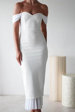 Fashion Jennifer Bodycon Midi Dress | White Lange Kleider|Maxikleider