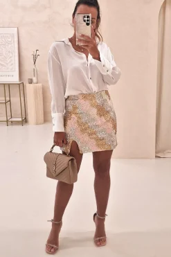 Online Jules Mini Skirt | Gold/Silver Kleider In Minilänge|Minikleider
