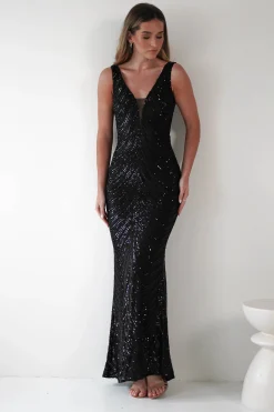Discount Julietta Sequin Bodycon Maxi Dress | Black Lange Kleider|Maxikleider