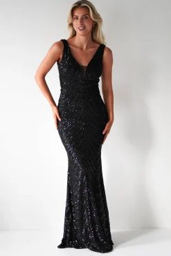 Discount Julietta Sequin Bodycon Maxi Dress | Black Lange Kleider|Maxikleider