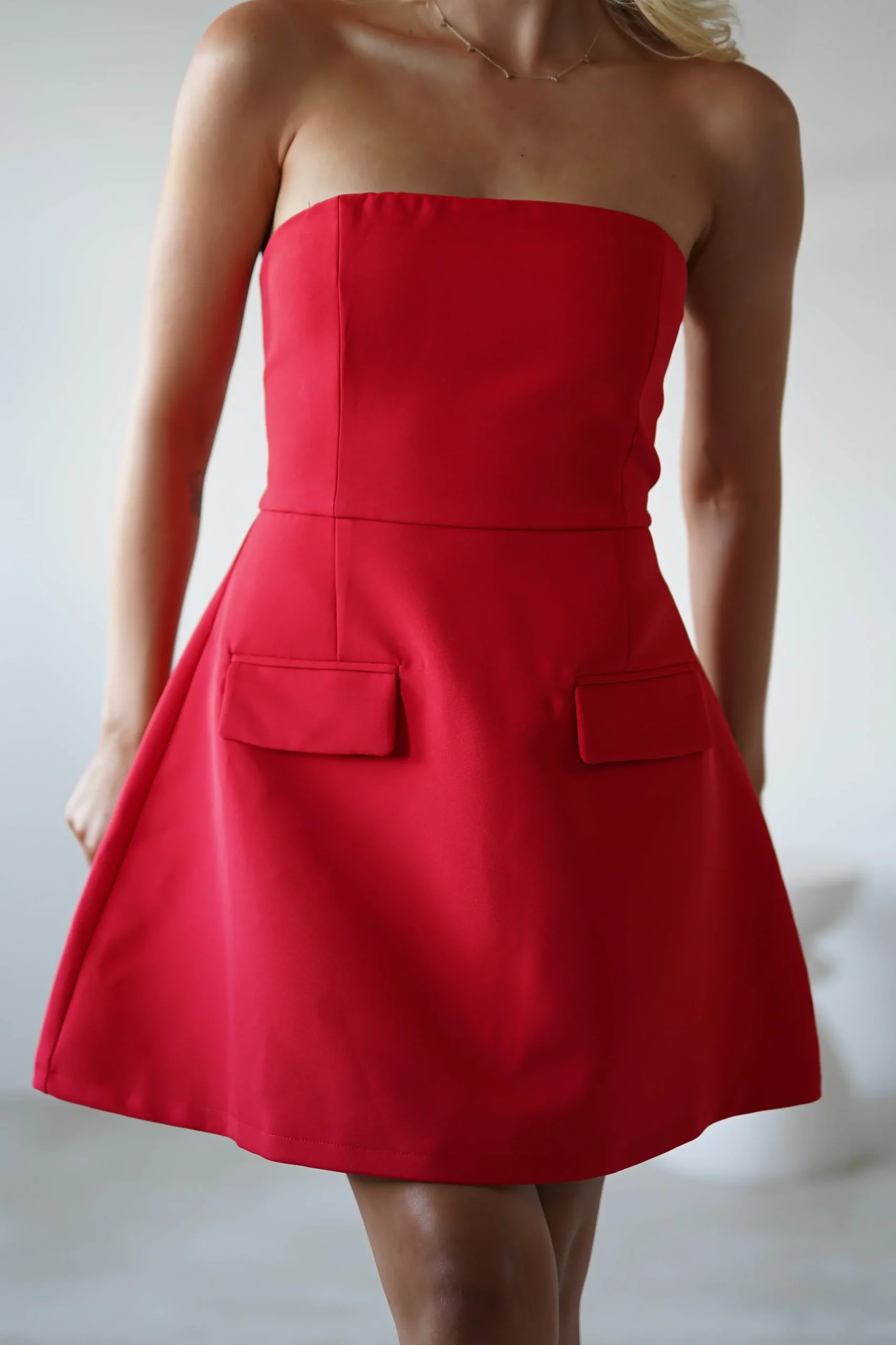 Best Karla Structured Strapless Mini Dress | Red Kleider In Minilänge|Minikleider