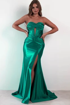 Outlet Karra Bodycon Strapless Gown | Emerald Green Sommerkleider|Sommerkleider
