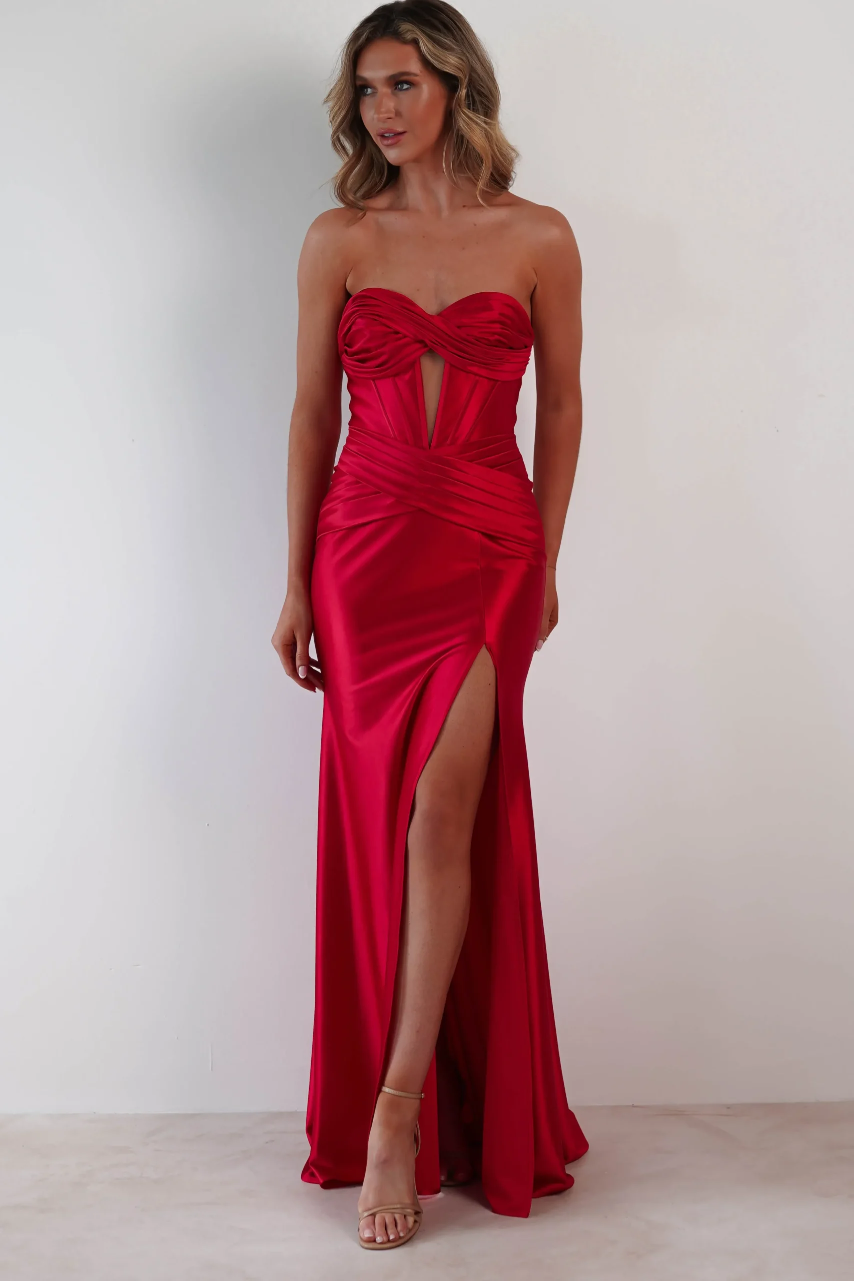 Outlet Karra Bodycon Strapless Gown | Red Sommerkleider|Sommerkleider