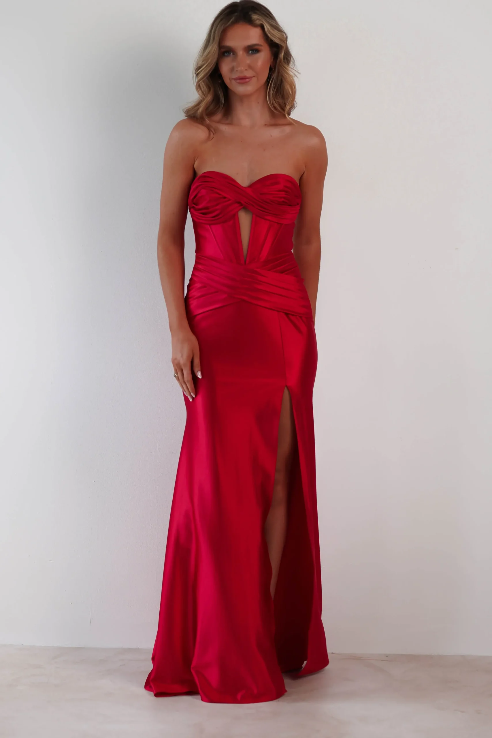 Outlet Karra Bodycon Strapless Gown | Red Sommerkleider|Sommerkleider