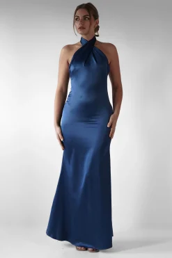 Best Kartia Halterneck Maxi Gown | Navy Lange Kleider|Maxikleider