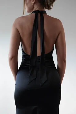 Best Kartia Halterneck Maxi Gown | Black Lange Kleider|Maxikleider