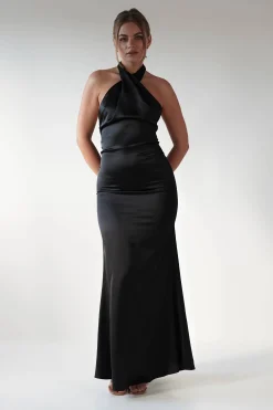 Best Kartia Halterneck Maxi Gown | Black Lange Kleider|Maxikleider