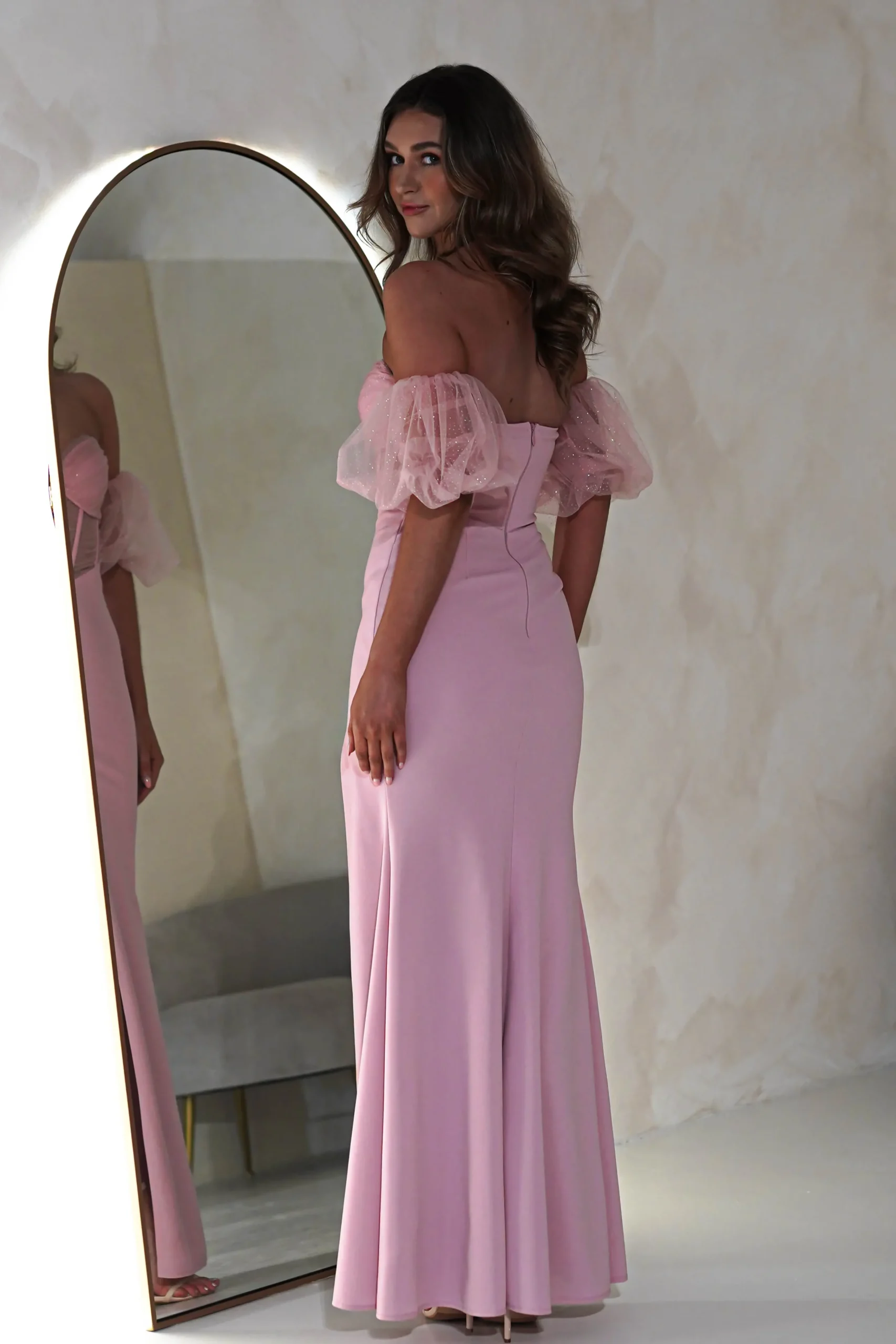 Outlet Kenna Balloon Sleeve Gown | Pink Kleider Für Besondere Anlässe|Sommerkleider