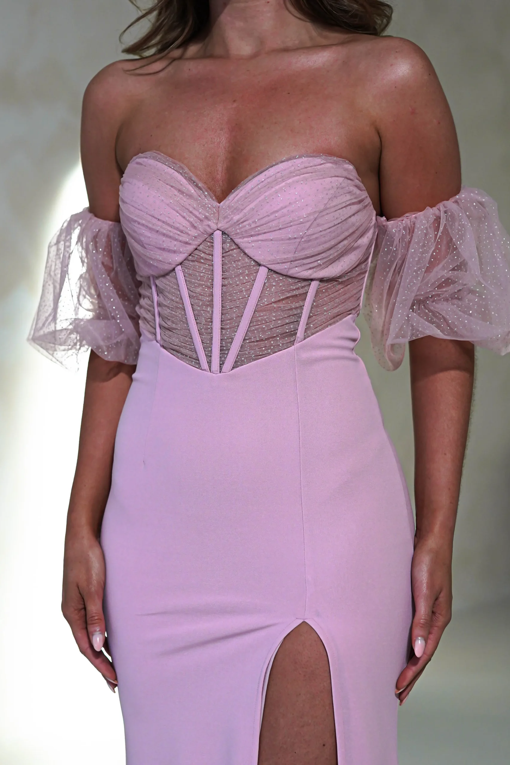 Outlet Kenna Balloon Sleeve Gown | Pink Kleider Für Besondere Anlässe|Sommerkleider