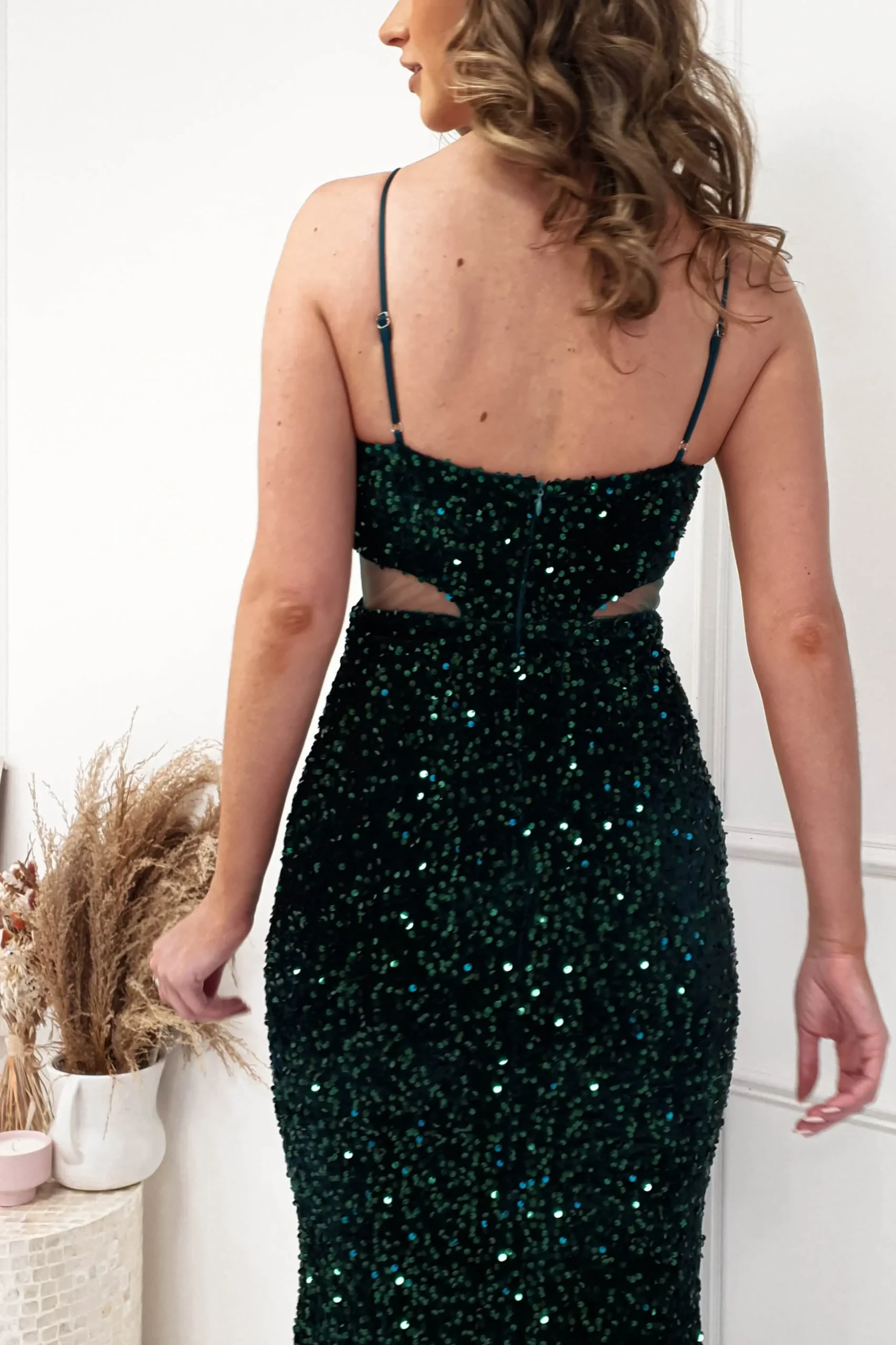 Clearance Kennedy Sequin Bodycon Gown | Emerald Green Sommerkleider|Sommerkleider