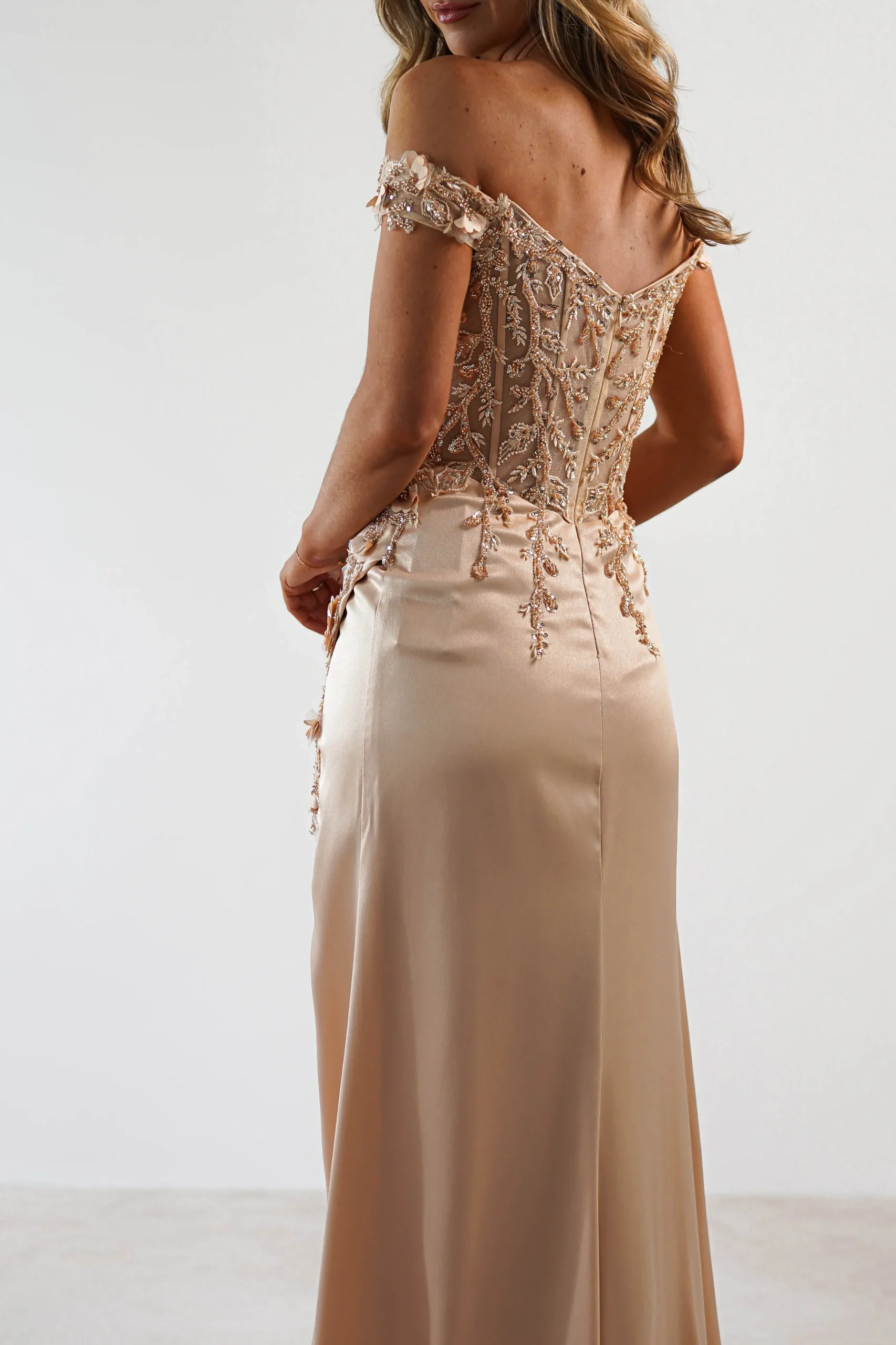 Clearance Khacy Embellished Gown | Champagne/Gold Kleider Für Besondere Anlässe|Sommerkleider