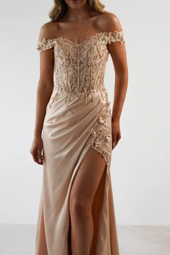 Clearance Khacy Embellished Gown | Champagne/Gold Kleider Für Besondere Anlässe|Sommerkleider