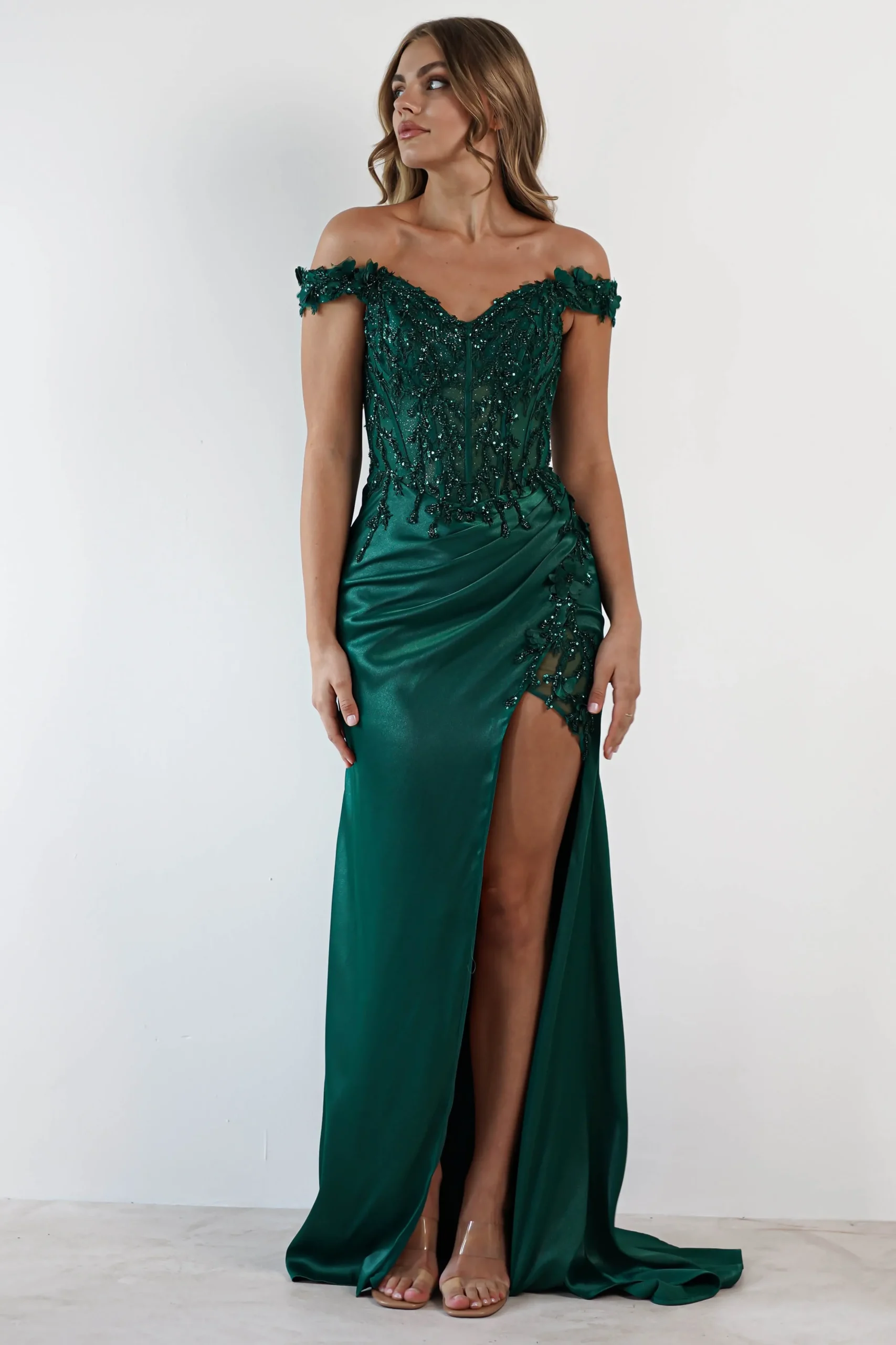 Discount Khacy Embellished Gown | Emerald Sommerkleider|Sommerkleider