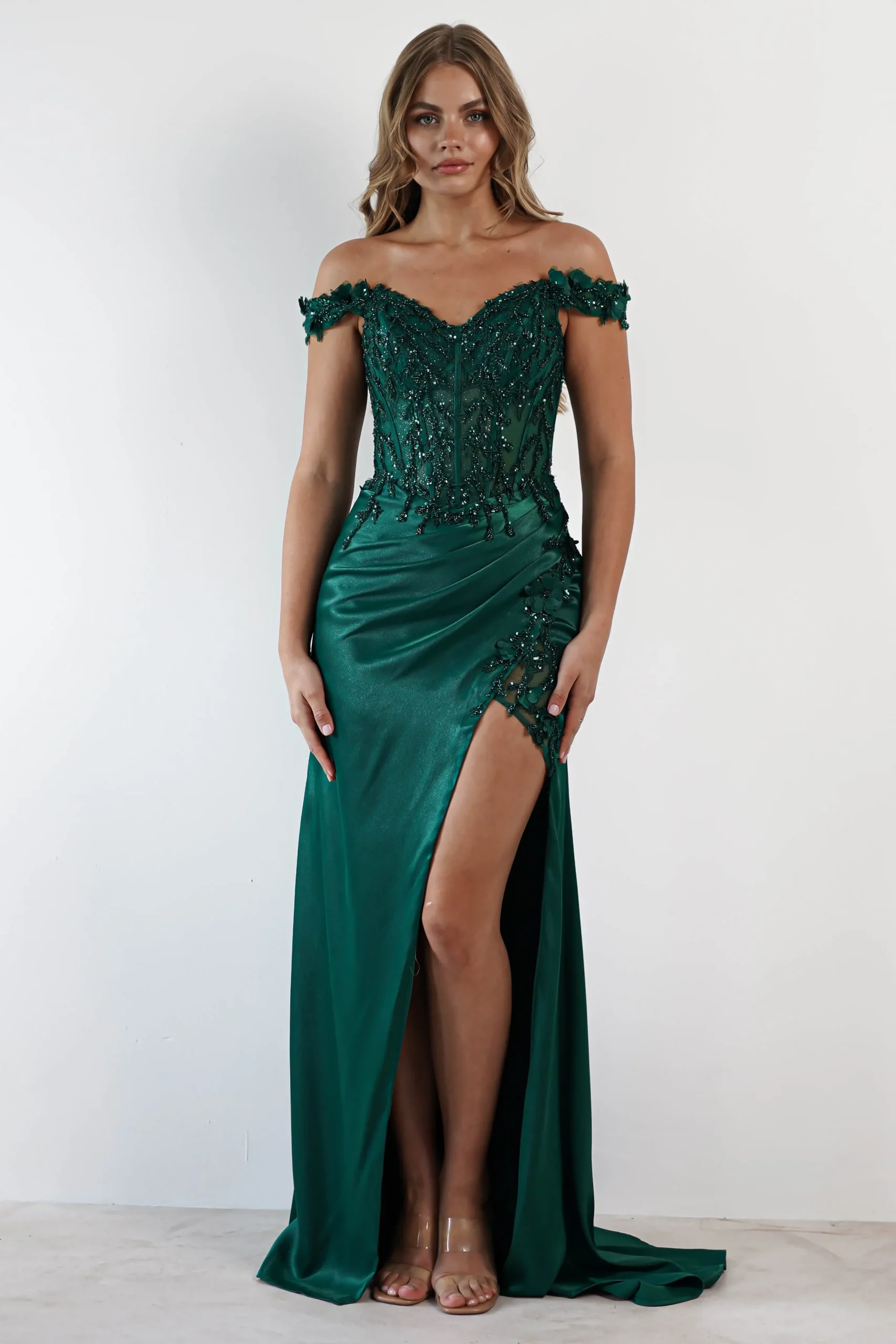 Discount Khacy Embellished Gown | Emerald Sommerkleider|Sommerkleider