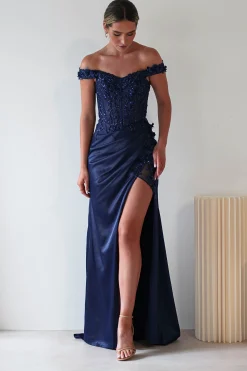 Online Khacy Embellished Gown | Navy Sommerkleider|Sommerkleider