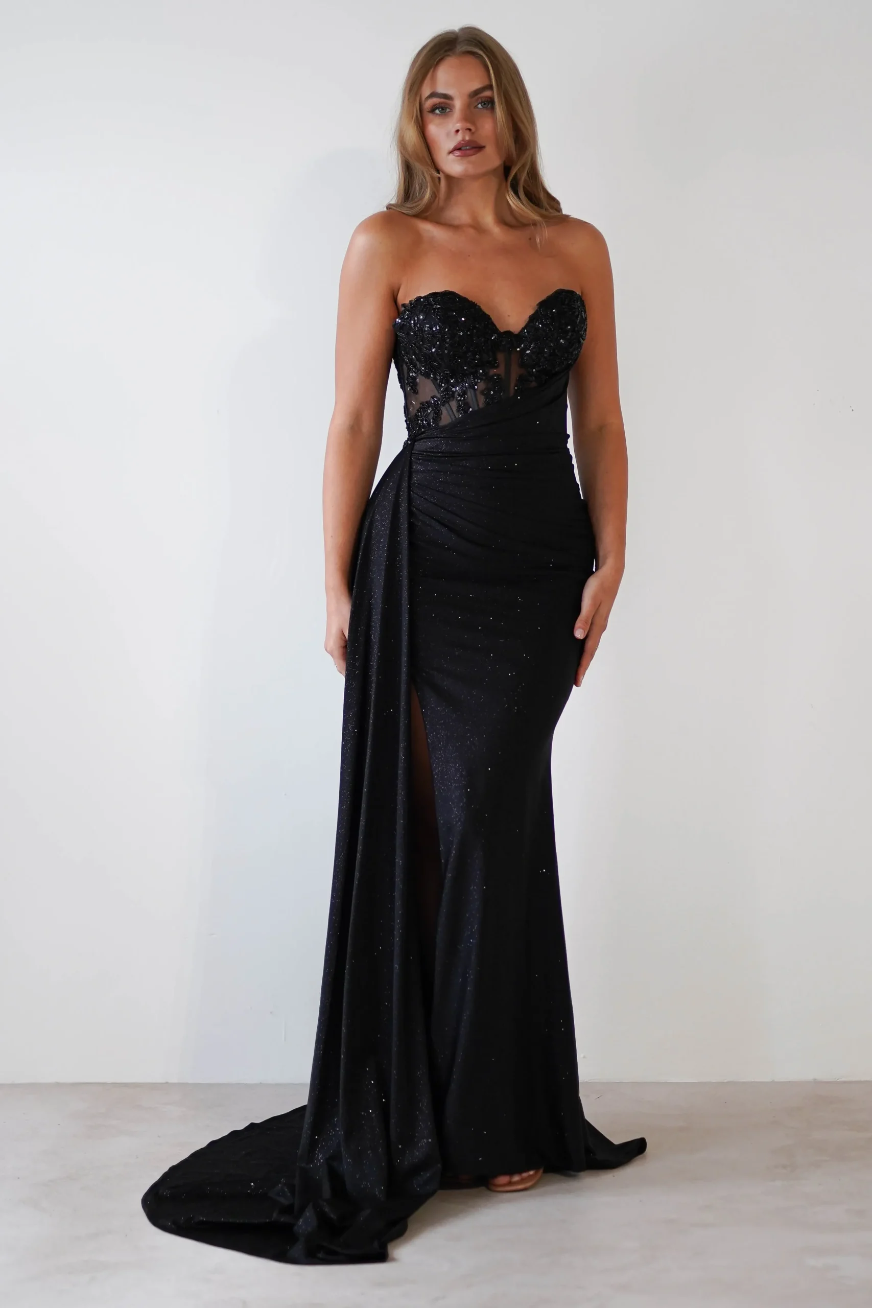 Discount Lavelle Glitter Bodycon Gown | Black Kleider Für Besondere Anlässe|Sommerkleider