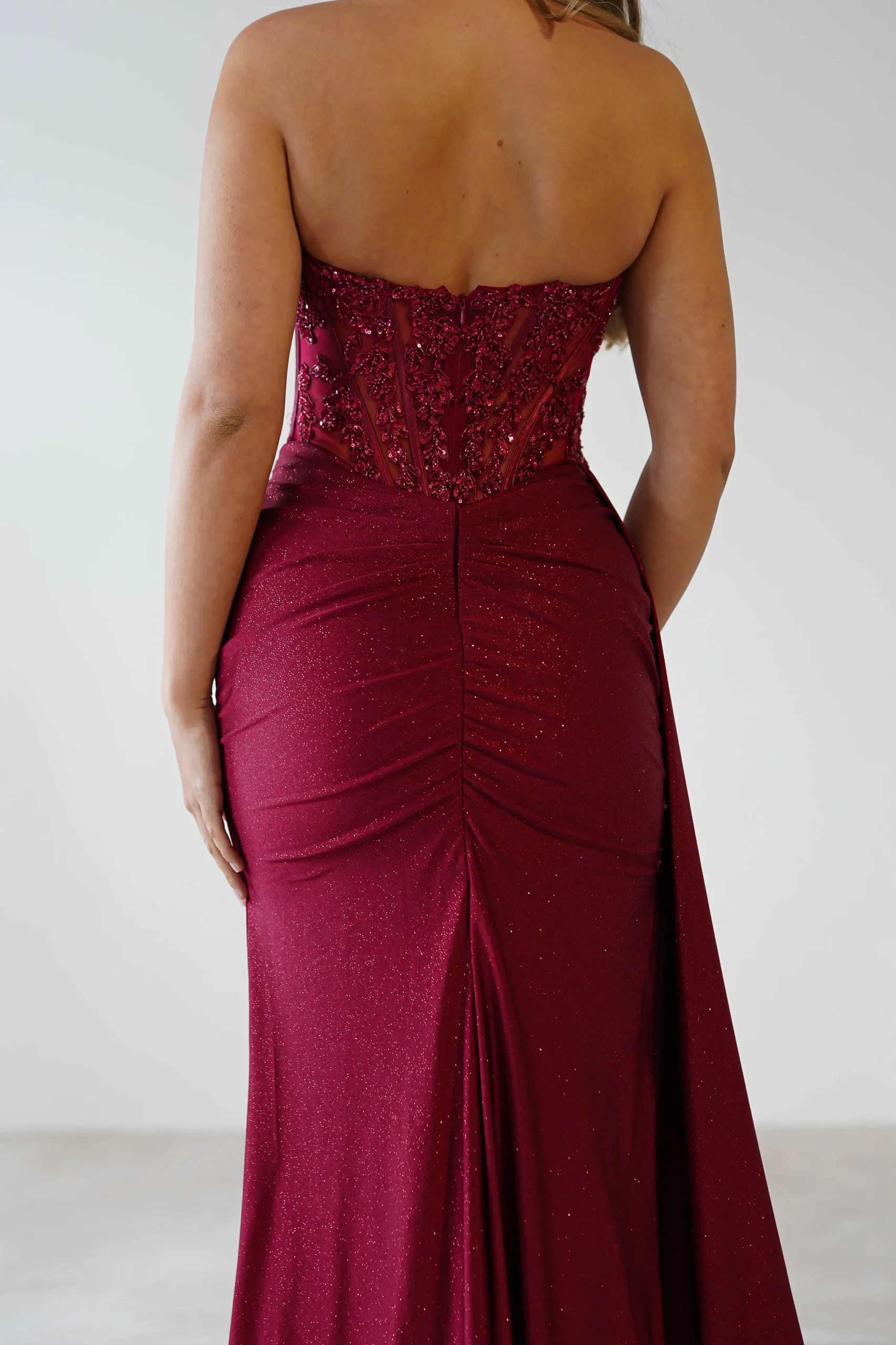 Fashion Lavelle Glitter Bodycon Gown | Burgundy Kleider Für Besondere Anlässe|Sommerkleider