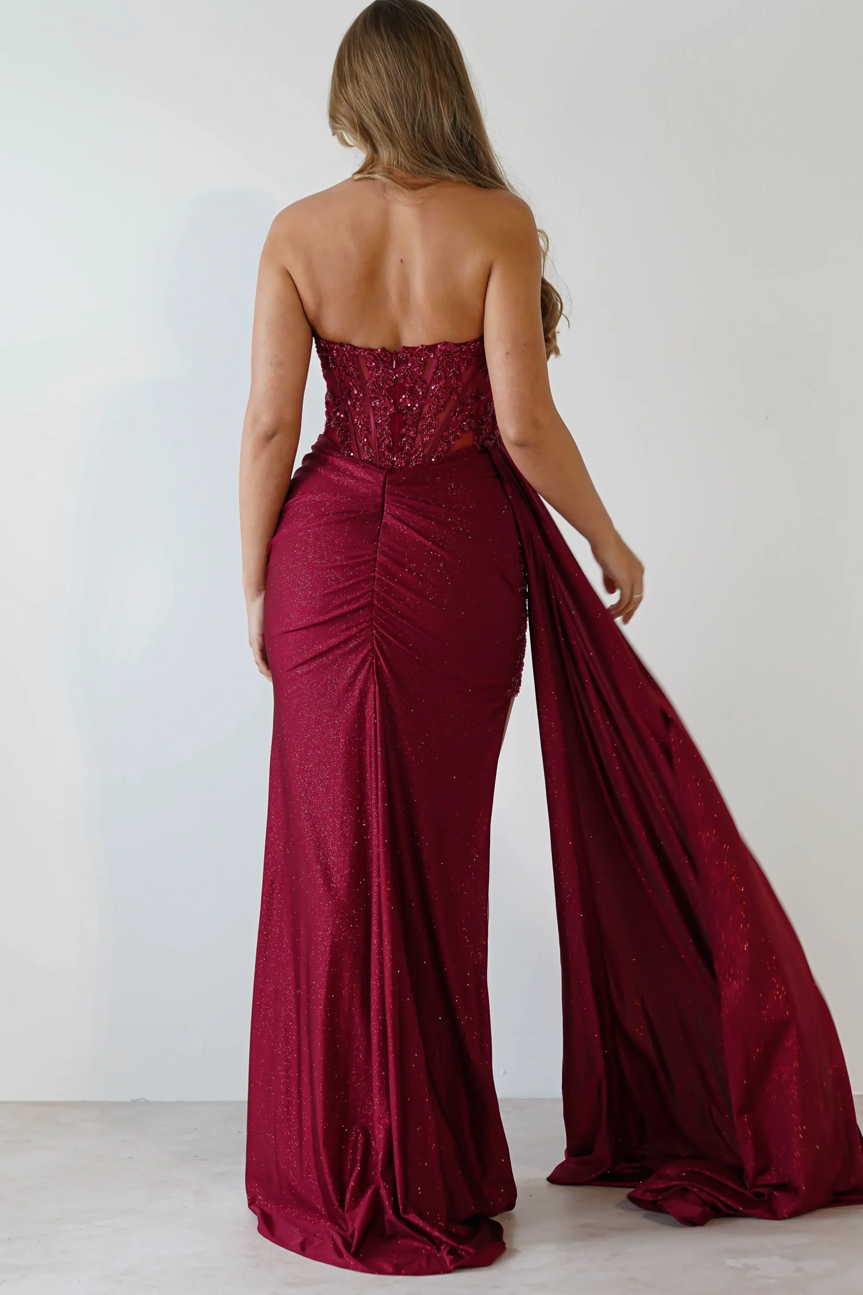 Fashion Lavelle Glitter Bodycon Gown | Burgundy Kleider Für Besondere Anlässe|Sommerkleider